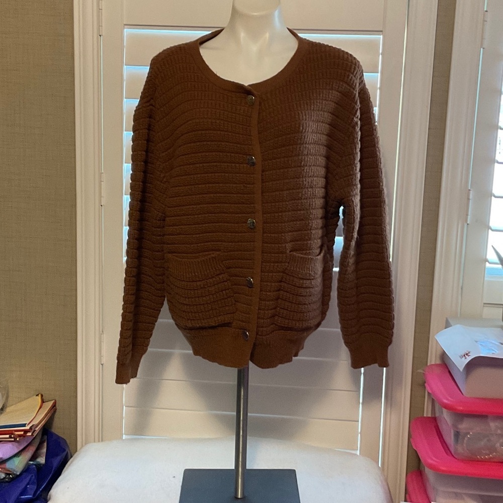 SHEIN Brown Women's Cardigan Sweater
